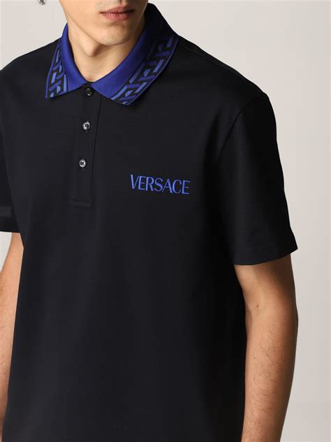 original versace polo dark blue|Versace Polo Shirts for Men .